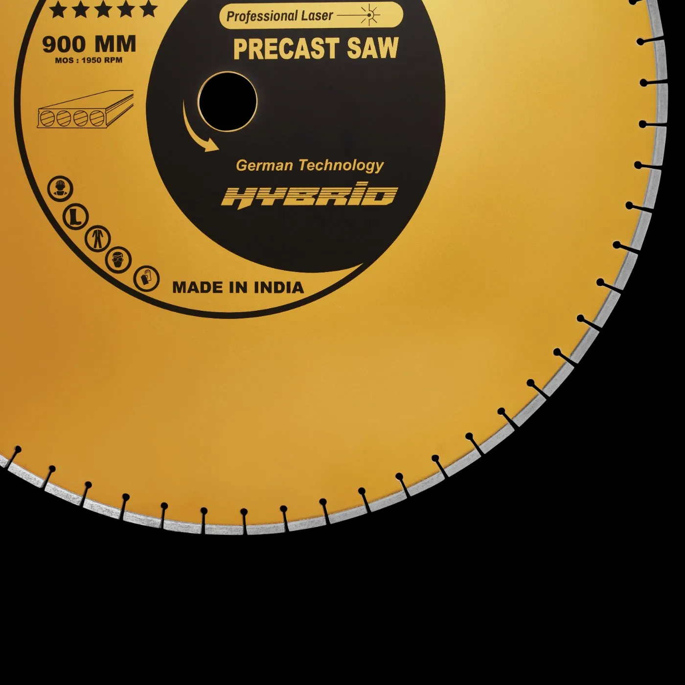 Sanwa Precast Saw diamond blade, 900 mm, German Technology Hybrid